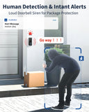 1080P WiFi Doorbell Camera with Chime - Smart Home Security, Alexa & Google Compatible, MUBVIEW J9 Plus (Black)