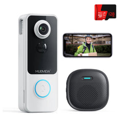 1080P WiFi Doorbell Camera with Chime - Alexa & Google Compatible, MUBVIEW J9 Plus