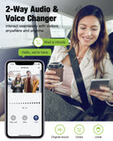 1080P WiFi Doorbell Camera with Chime - Smart Home Security, Alexa & Google Compatible, MUBVIEW J9 Plus (White)