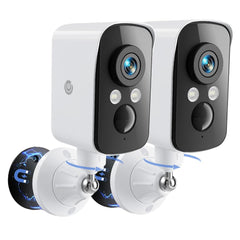 360° View Wireless Outdoor Security Camera, 2.4G WiFi, Magnetic Mount, Battery Powered