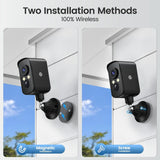 4G LTE Cellular Security Camera Wireless Outdoor, Magnetic, No WiFi Needed, 300° Pan, Solar Powered, Magnetic Mount 1-Min Install, SIM Included, PIR Motion & AI, 2K Night Vision, Lifetime 7-Day Cloud Naseto