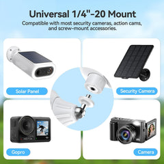 Magnetic Security Camera Mount, Universal 1/4" Screw, Adjustable, No-Drill, Compatible with Ring, Arlo & Wyze