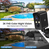 4G LTE Cellular Security Camera Wireless Outdoor, Magnetic, No WiFi Needed, 300° Pan, Solar Powered, Magnetic Mount 1-Min Install, SIM Included, PIR Motion & AI, 2K Night Vision, Lifetime 7-Day Cloud Naseto