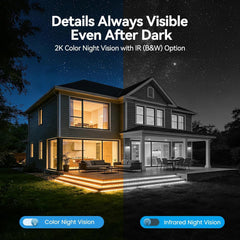 2-Pack Wireless Outdoor Security Cameras 24/7 Continuous Recording 360° PTZ 2K Solar – MUBVIEW Q8B