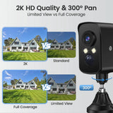 4G LTE Cellular Security Camera Wireless Outdoor, Magnetic, No WiFi Needed, 300° Pan, Solar Powered, Magnetic Mount 1-Min Install, SIM Included, PIR Motion & AI, 2K Night Vision, Lifetime 7-Day Cloud Naseto