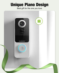 1080P WiFi Doorbell Camera with Chime - Alexa & Google Compatible, MUBVIEW J9 Plus