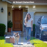 300° Pan Wireless Outdoor Security Camera, Magnetic Mount, Battery Powered Cam Indoor, 2.4G WiFi, 2K, AI Detection, Night Vision, 2-Way Talk, Lifetime 7-Day Cloud/SD Storage, for Home Security, IP65 Naseto