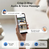 Dual Lens Doorbell Camera Wireless 2K Head-to-Toe View, No Subscription, AI Human Detection & Night Vision - MUBVIEW MR12