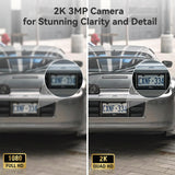 Dual Lens Doorbell Camera Wireless 2K Head-to-Toe View, No Subscription, AI Human Detection & Night Vision - MUBVIEW MR12