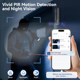 Dual Lens Doorbell Camera Wireless 2K Head-to-Toe View, No Subscription, AI Human Detection & Night Vision - MUBVIEW MR12