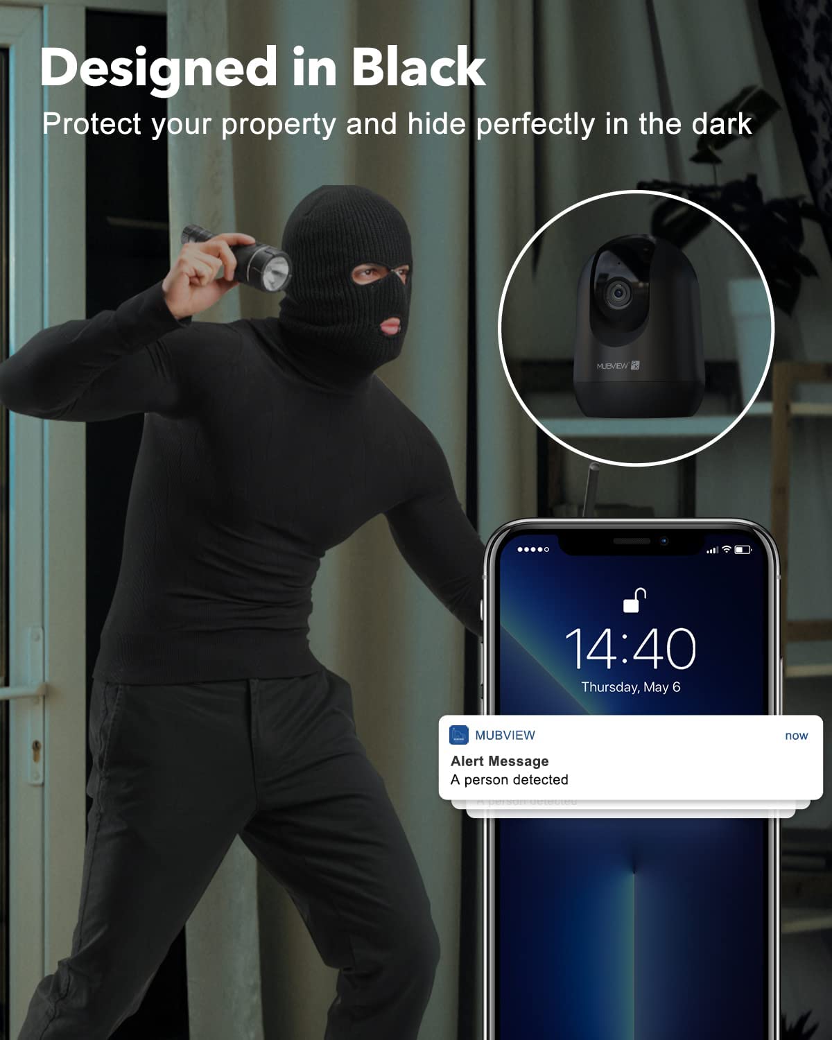 MUBVIEW-PK320B-Black-Security-Camera