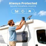 4G LTE Cellular Security Camera Wireless Outdoor, Magnetic, No WiFi Needed, 300° Pan, Solar Powered, Magnetic Mount 1-Min Install, SIM Included, PIR Motion & AI, 2K Night Vision, Lifetime 7-Day Cloud Naseto