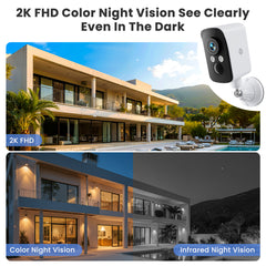 Q6 wifi security camera 2K FHD color night vision