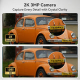 180° Head-to-Toe View 2K 3MP Panoramic View Smart Doorbell Camera, No SubscriptionïŒBattery Powered with Chime, AI Person Detection - MUBVIEW