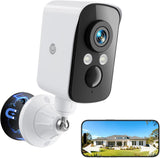 300° Pan Wireless Outdoor Security Camera, Magnetic Mount, Battery Powered Cam Indoor, 2.4G WiFi, 2K, AI Detection, Night Vision, 2-Way Talk, Lifetime 7-Day Cloud/SD Storage, for Home Security, IP65 Naseto