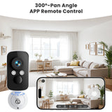 300° Pan Wireless Outdoor Security Camera, Magnetic Mount, Battery Powered Cam Indoor, 2.4G WiFi, 2K, AI Detection, Night Vision, 2-Way Talk, Lifetime 7-Day Cloud/SD Storage, for Home Security, IP65 Naseto