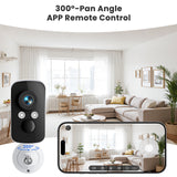 300° Pan Wireless Outdoor Security Camera, Magnetic Mount, Battery Powered Cam Indoor, 2.4G WiFi, 2K, AI Detection, Night Vision, 2-Way Talk, Lifetime 7-Day Cloud/SD Storage, for Home Security, IP65