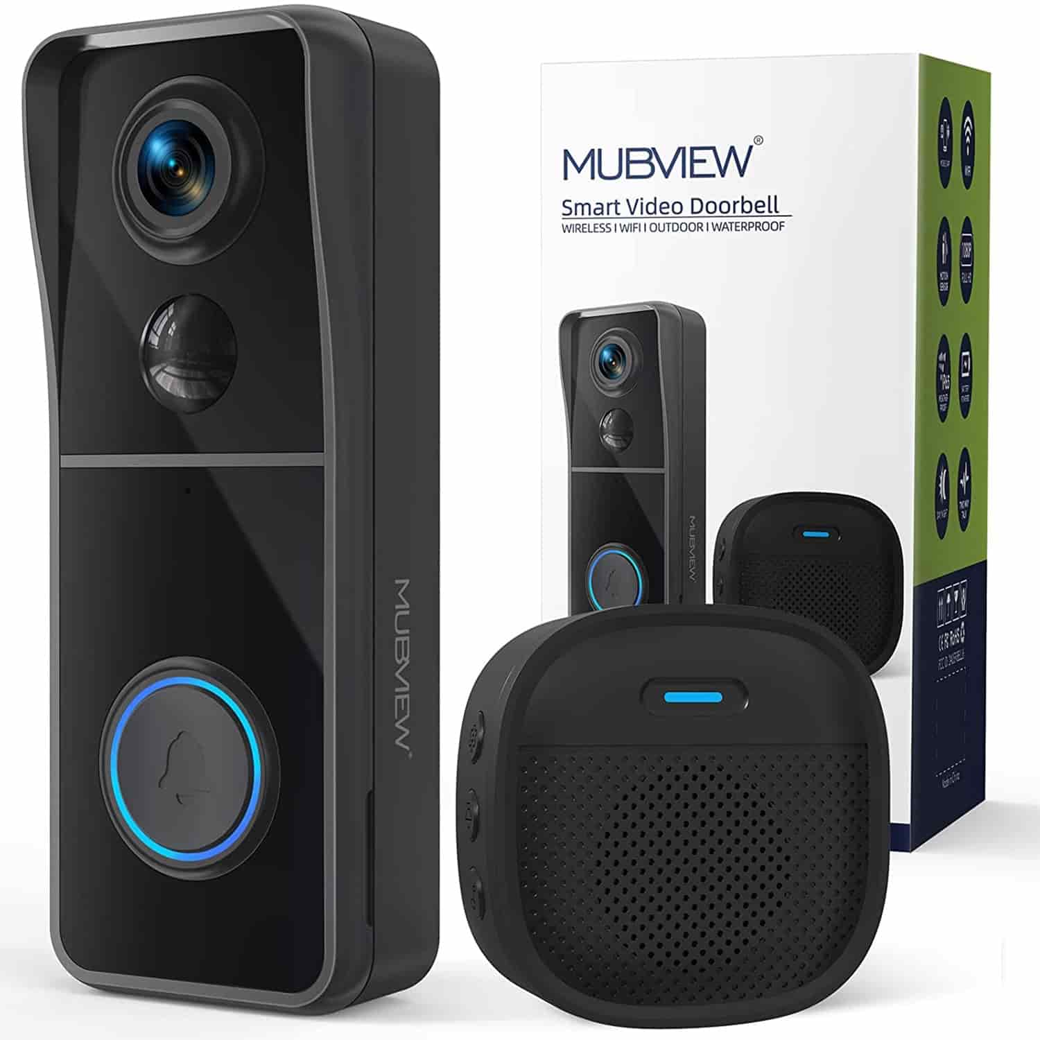 1080HD Smart Video Doorbell Camera Wireless with Chime MUBVIEW J9 – Mubview