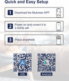 Caméra de sécurité filaire d'intérieur 2K PTZ enregistrement 24h/24 et 7j/7 MUBVIEW PK320D