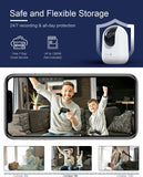 Caméra de sécurité filaire d'intérieur 2K PTZ enregistrement 24h/24 et 7j/7 MUBVIEW PK320D