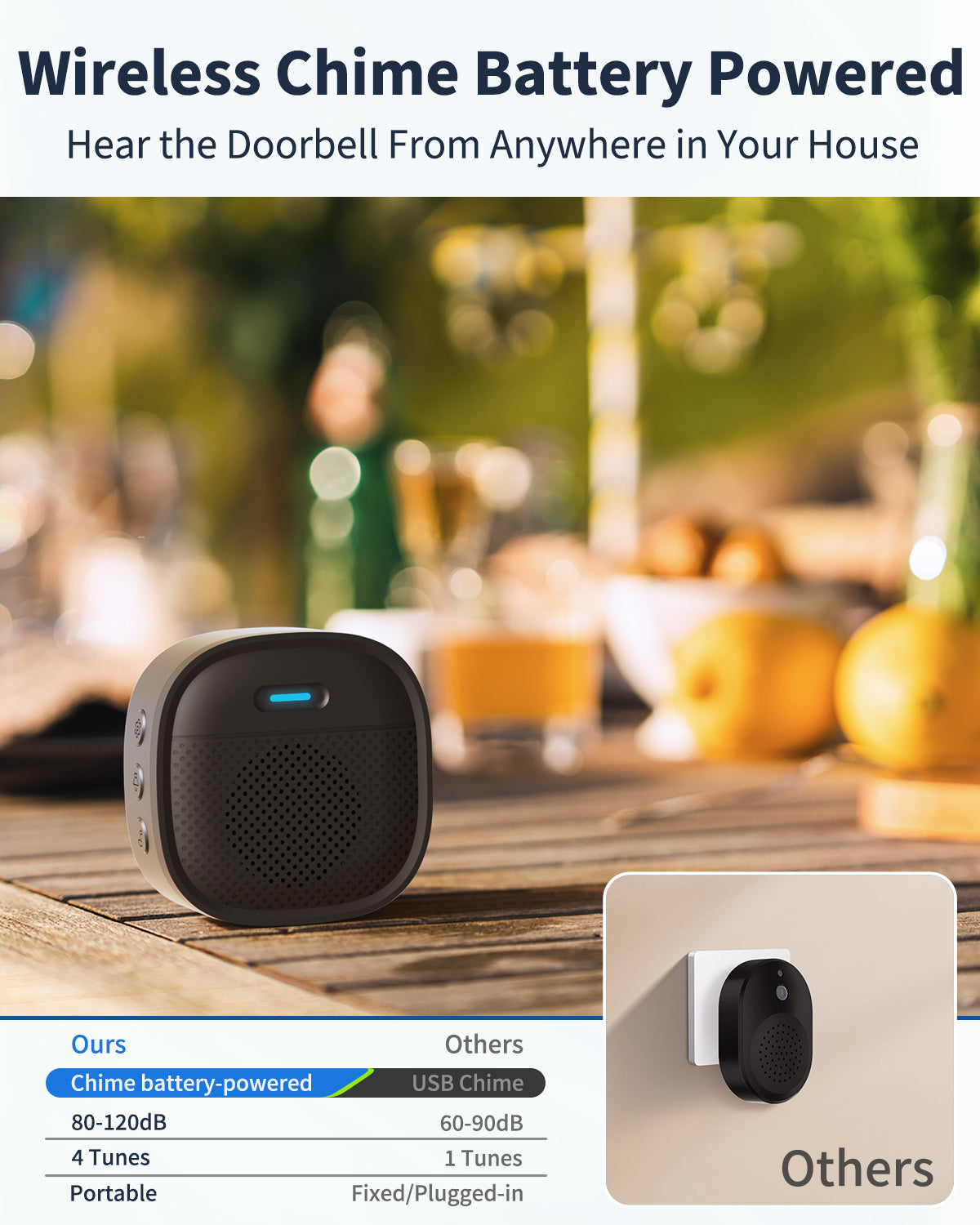1080P Smart Video Doorbell Wireless with Chime WiFi Door Bell Cameras for Home Security MUBVIEW J9 Plus Black