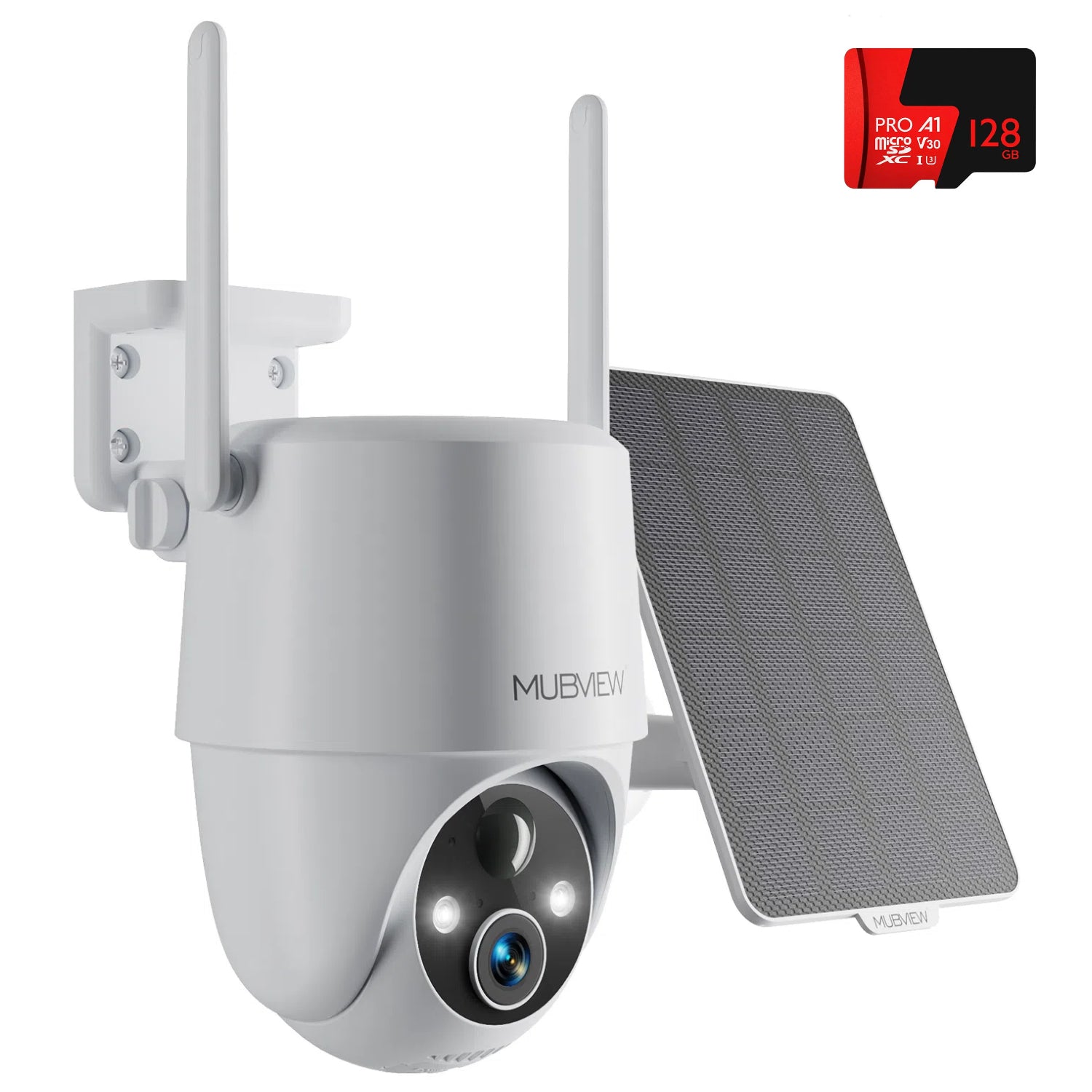 360° PTZ 2K Solar Powered Security Camera - Battery WiFi Camera for Indoor/Outdoor, MUBVIEW GX8S