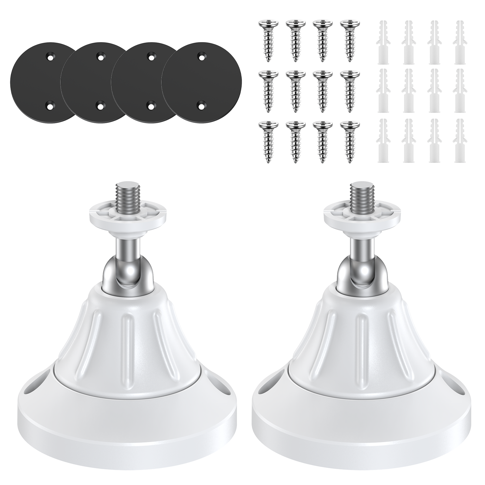 Magnetic Security Camera Mount, Universal 1/4" Screw, Adjustable, No-Drill, Compatible with Ring, Arlo & Wyze