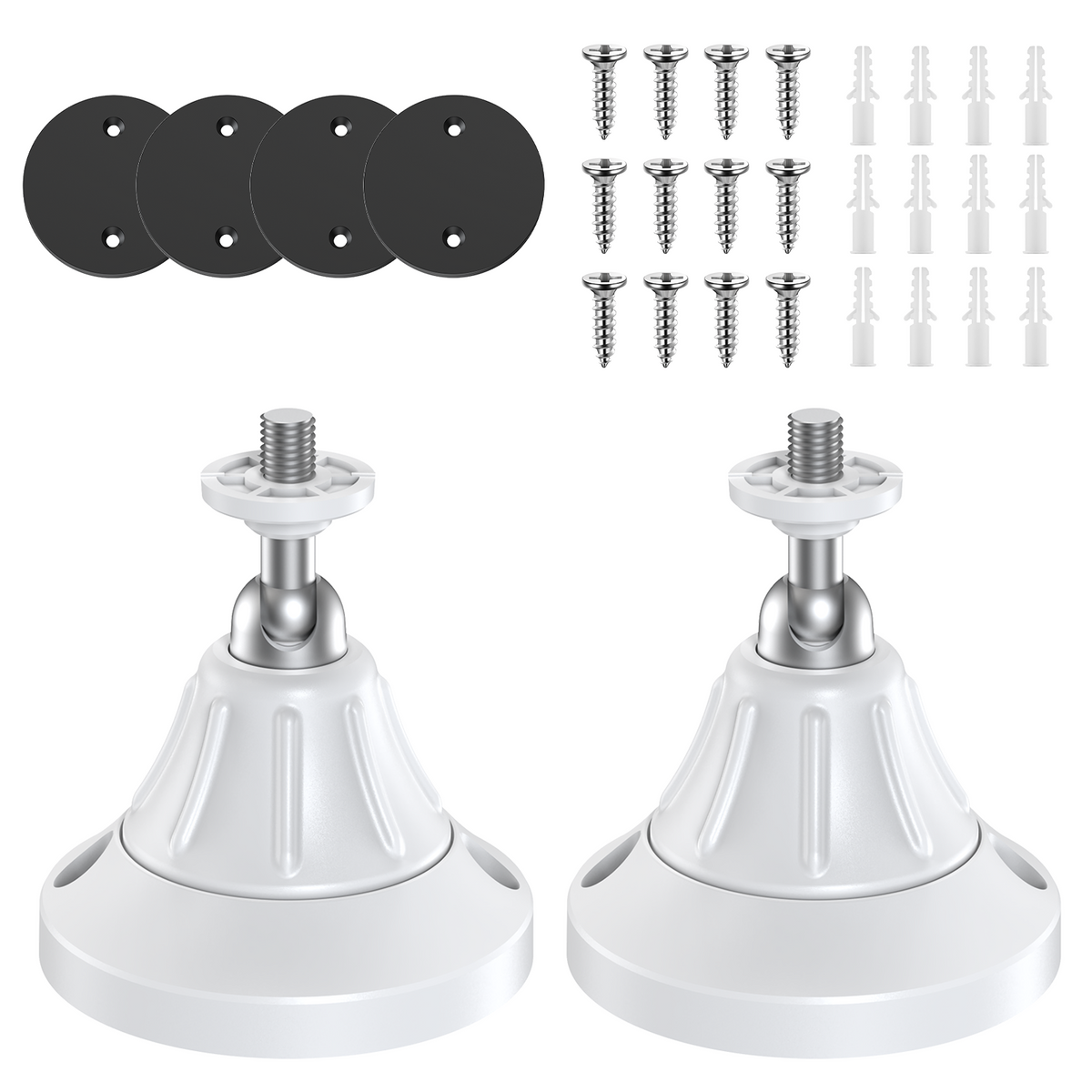 Magnetic Security Camera Mount, Universal 1/4" Screw, Adjustable, No-Drill, Compatible with Ring, Arlo & Wyze