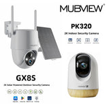 GX8S Wireless Solar Powered Camera + PK320Y Wired Security Camera