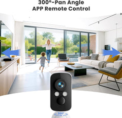 300° Pan Wireless Outdoor Security Camera, Magnetic Mount, Battery Powered Cam Indoor, 2.4G WiFi, 2K, AI Detection, Night Vision, 2-Way Talk, Lifetime 7-Day Cloud/SD Storage, for Home Security, IP65 Naseto