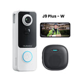 1080P WiFi Doorbell Camera with Chime - Smart Home Security, Alexa & Google Compatible, MUBVIEW J9 Plus (White)