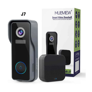 2K Smart Video Doorbell with Chime – HD Camera, Motion Detection, Real-Time Alerts MUBVIEW J7