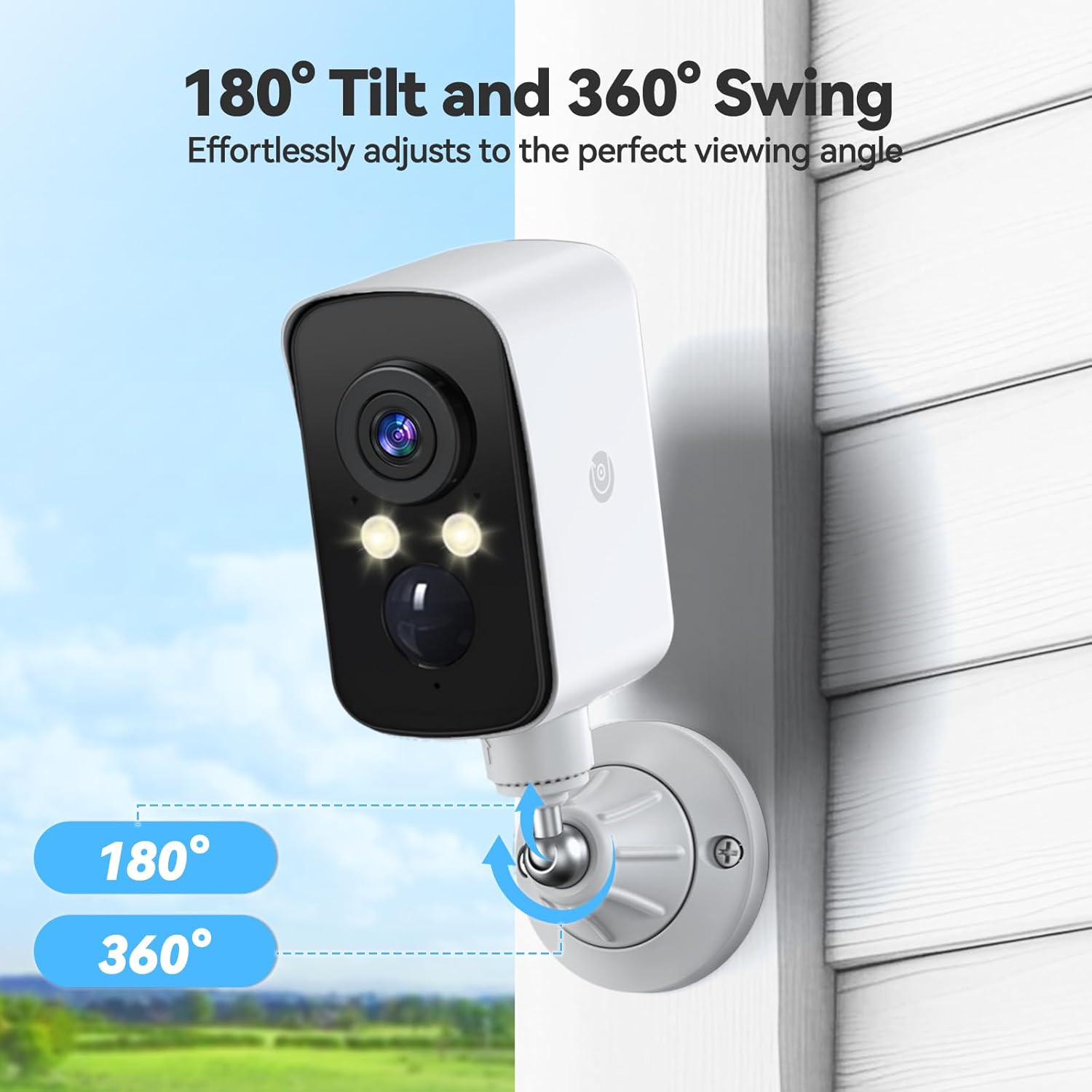 Magnetic Security Camera Mount, Universal 1/4" Screw, Adjustable, No-Drill, Compatible with Ring, Arlo & Wyze