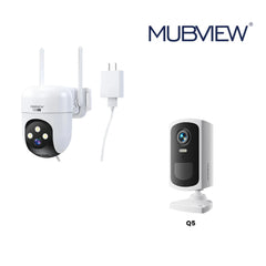 QB320 Wired 24/7 Recording Camera + Q5 Smart Wireless Security Camera