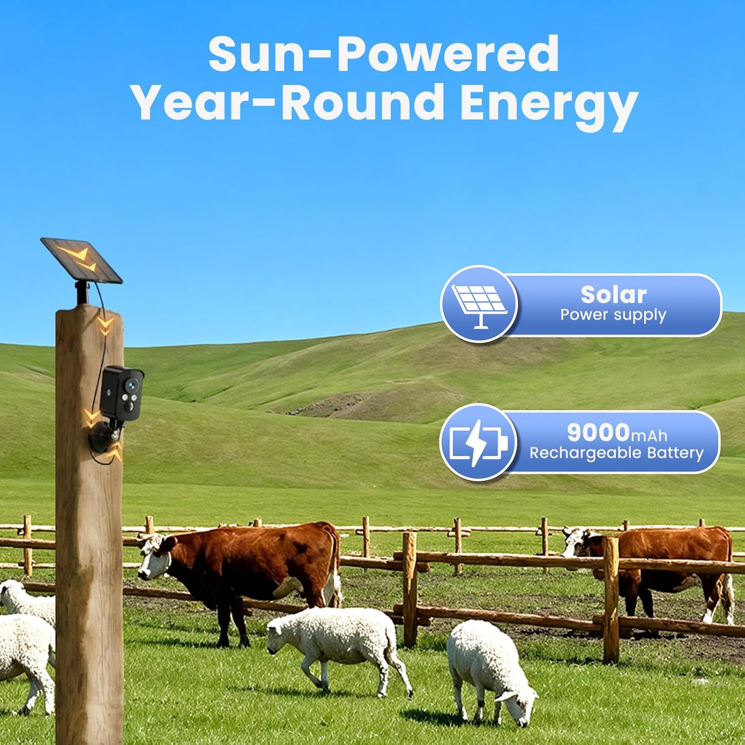 G6 4g security camera sun powered energy 