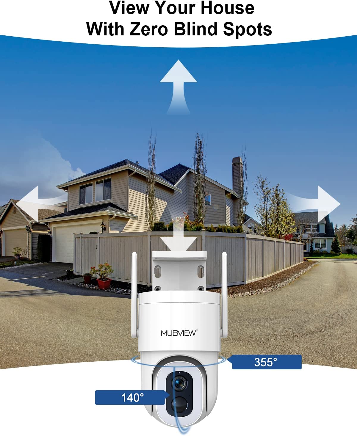 🔥360°PTZ Floodlight Solar Panel Security Camera System DX2(4-Cam)