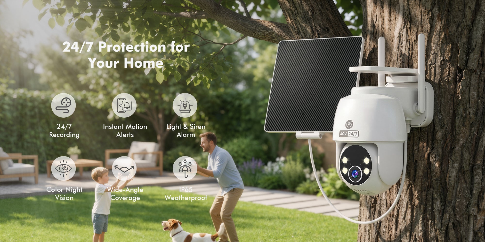 MUBVIEW Q8 Wireless Solar Security Camera with 24/7 Recording