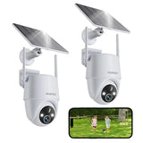 🔥 2K Solar Powered Security Camera for Indoor/Outdoor GX8S (2-Cam)