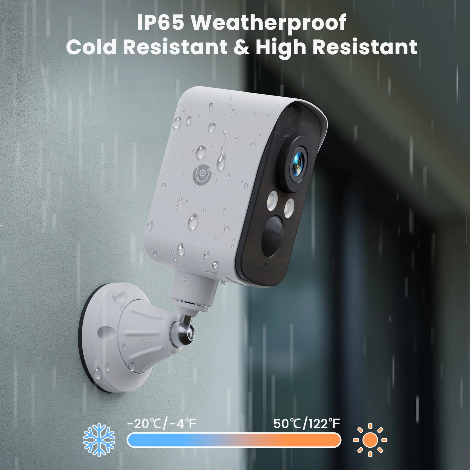 300° Pan Wireless Outdoor Security Camera, Magnetic Mount, Battery Powered Cam Indoor, 2.4G WiFi, 2K, AI Detection, Night Vision, 2-Way Talk, Lifetime 7-Day Cloud/SD Storage, for Home Security, IP65 Naseto