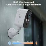 300° Pan Wireless Outdoor Security Camera, Magnetic Mount, Battery Powered Cam Indoor, 2.4G WiFi, 2K, AI Detection, Night Vision, 2-Way Talk, Lifetime 7-Day Cloud/SD Storage, for Home Security, IP65 Naseto